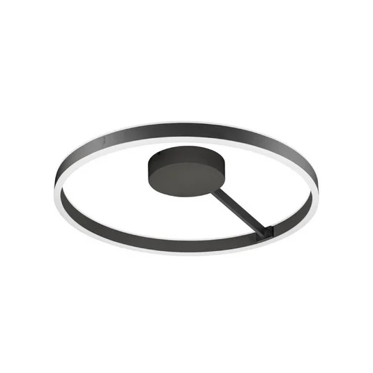 SLV plafón LED One, Ø 60 cm, negro, metal, CCT