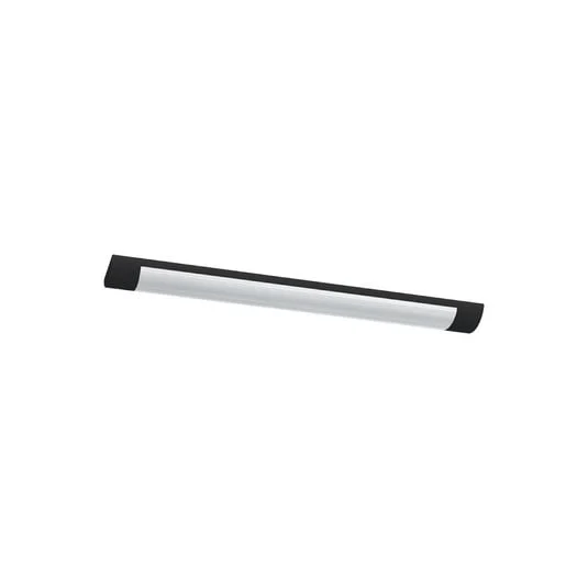 Plafón LED Batten, longitud 60 cm, aluminio, negro, 4000 K