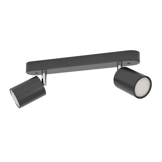 EGLO connect Smart Spot Adfira-Z, negro, 2 luces, acero