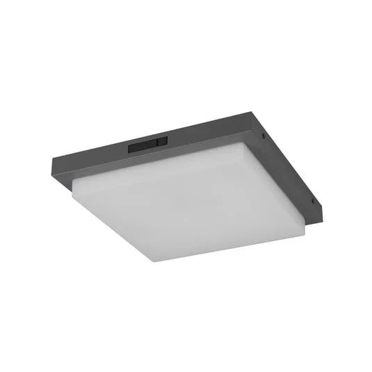 Aplique LED para exterior Bermejo, angular, sensor, CCT, antracita