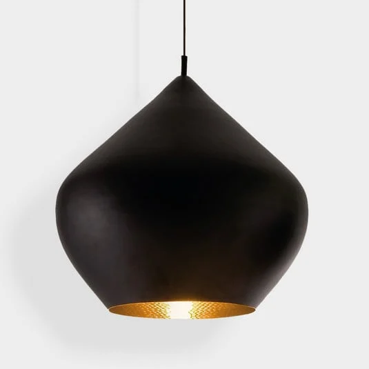 lámpara colgante LED Beat Stout de Tom Dixon, negra, Ø 52 cm