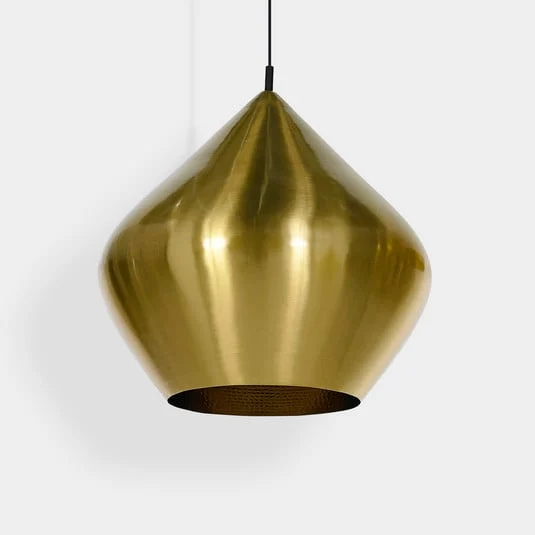 Lámpara colgante LED Beat Stout de Tom Dixon, color latón, Ø 52 cm