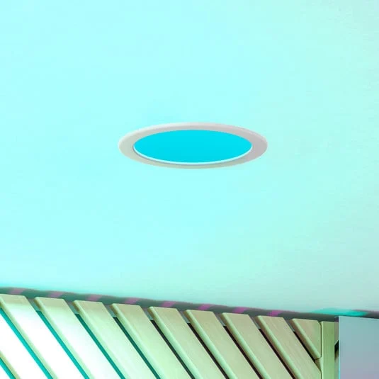 EGLO connect Lámpara empotrable LED inteligente Fueva 6-Z, blanca, Ø 16 cm