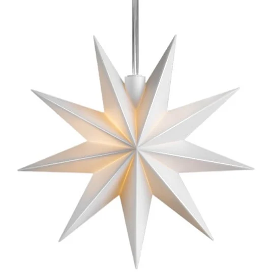 STERNTALER Guirnalda de luces Estrella, blanca, Ø 15 cm, 9 puntas, 3 luces