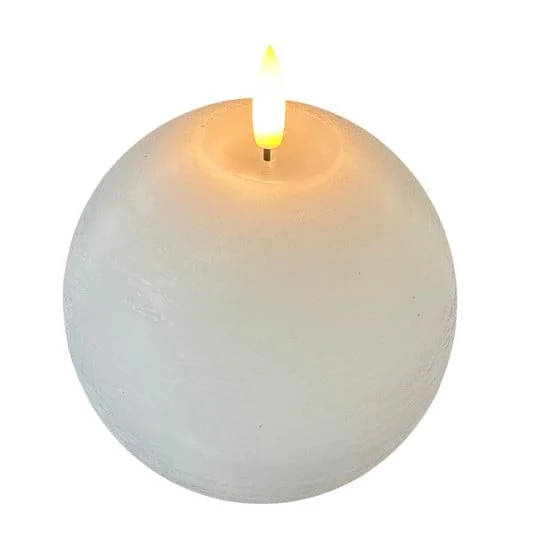 STERNTALER Vela de cera LED, blanca, altura 13 cm, bola, pila
