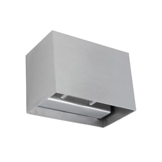 Aplique de pared LED Muro 3365, gris acero, angular, G9, 2700 K