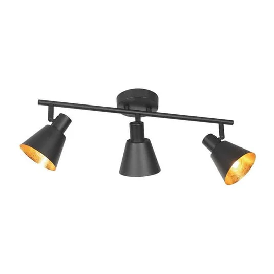 Downlight Oeroe, 3 luces, negro, metal, E14