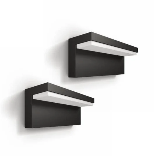 Philips Aplique LED para exterior Bustan, paquete de 2, 2700 K