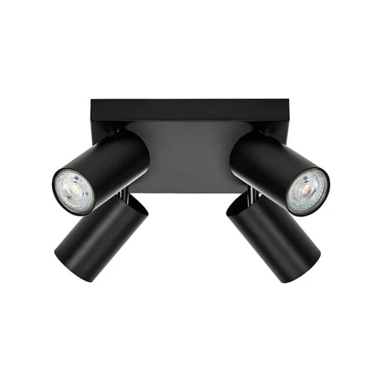 Downlight LED OCTAGON PLATE de OSRAM, negro, 4 luces. GU10-LED 927