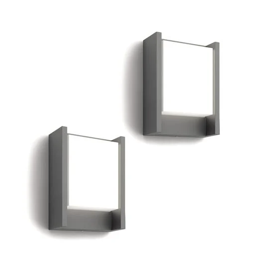 Philips Aplique LED para exterior Arbour UE, juego de 2, 2700 K