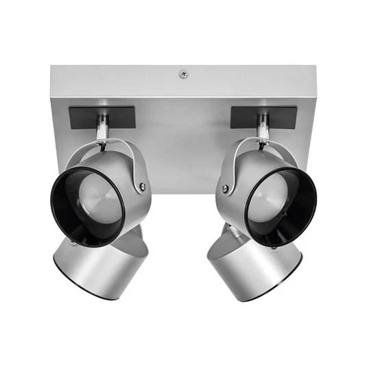 Plafón LED OSRAM Jupiter PLATE, 4 luces, metal plateado