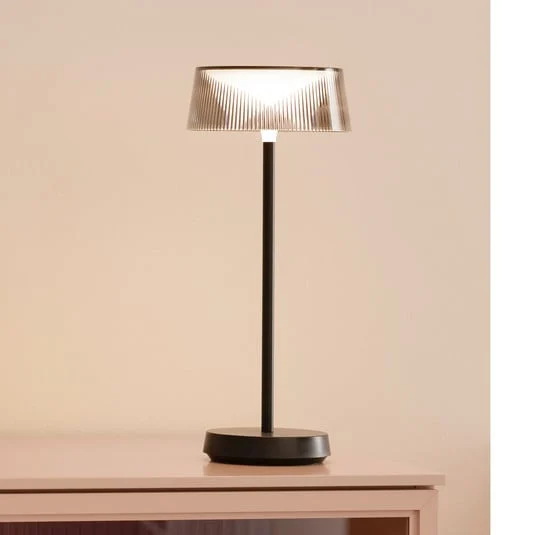 Schöner Wohnen Lámpara de mesa LED recargable Torre, IP44, atenuador