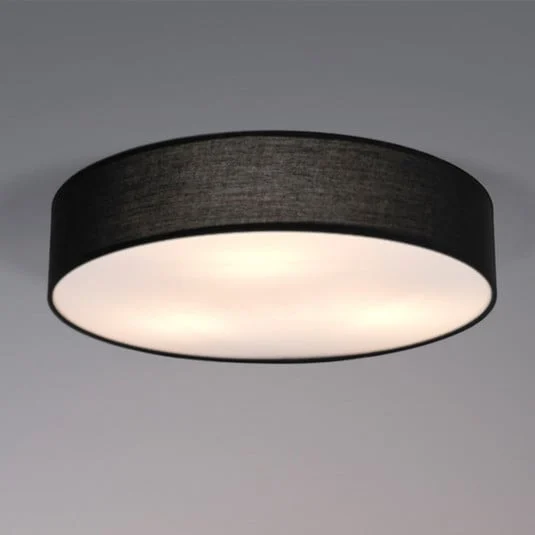 Plafón OSRAM ORBIS PARIS, negro, Ø 40 cm, textil E27