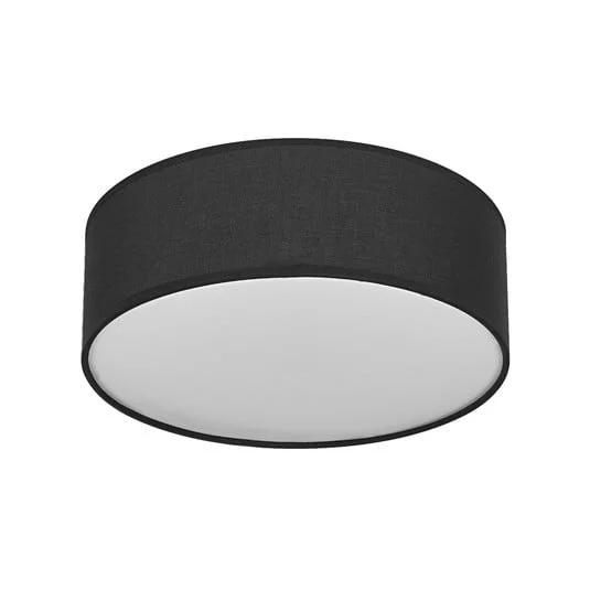 Plafón OSRAM ORBIS PARIS, negra, Ø 30 cm, textil E27
