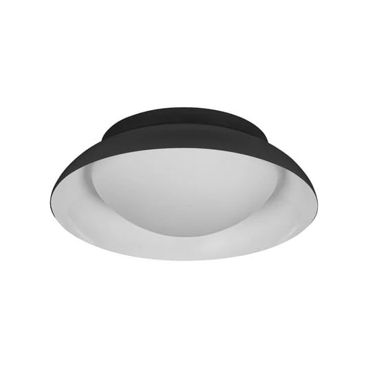 Plafón OSRAM ORBIS Milan, negra, Ø 31 cm, metal/vidrio