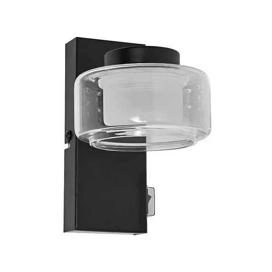 Aplique de pared LED ORBIS FLAME de OSRAM, negra, metal, IP44 CCT