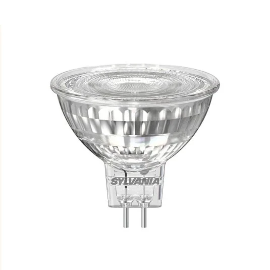 Bombilla reflectora LED Superia GU5,3 MR16 4,3W transparente 2.700 K atenuable