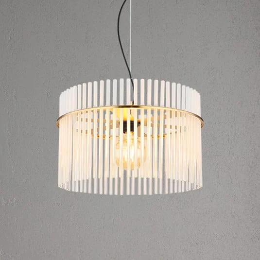 Lámpara colgante Gorley, Ø 40 cm, dorada, cristal