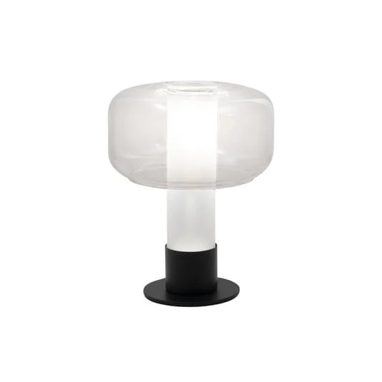 Lámpara de mesa Flick, transparente, cristal, 28 cm, atenuable, E14