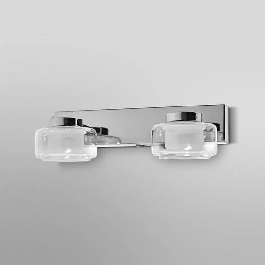 Aplique de pared LED ORBIS FLAME de OSRAM, cromada, 2 luces, CCT, IP44