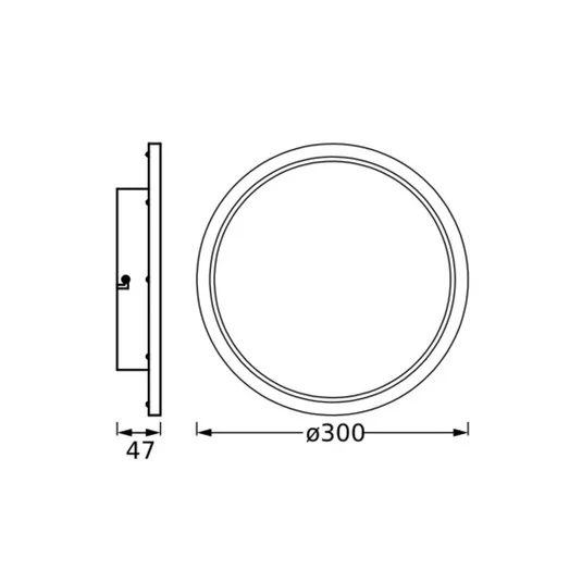 Plafón LED OSRAM BATHROOM, negro, Ø 30 cm, IP44 CCT