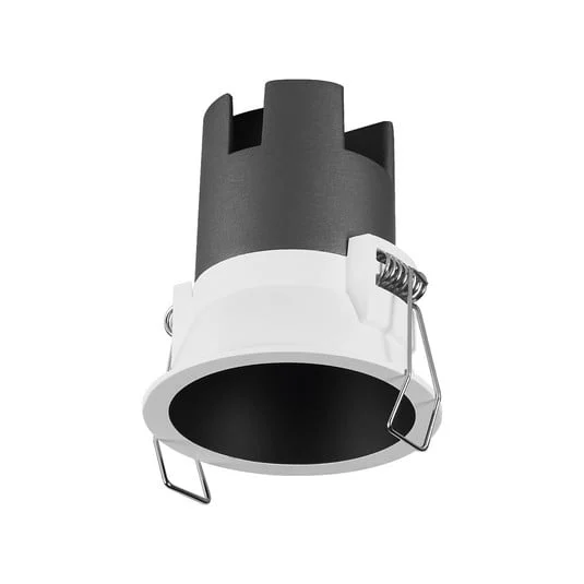Foco empotrable LED TWIST de OSRAM, blanco/negro, 840, Ø 7 cm, metal