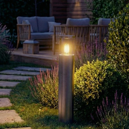 Lámpara sobremuro OSRAM ENDURA CLASSIC EBRO, acero inoxidable, 49 cm IP44