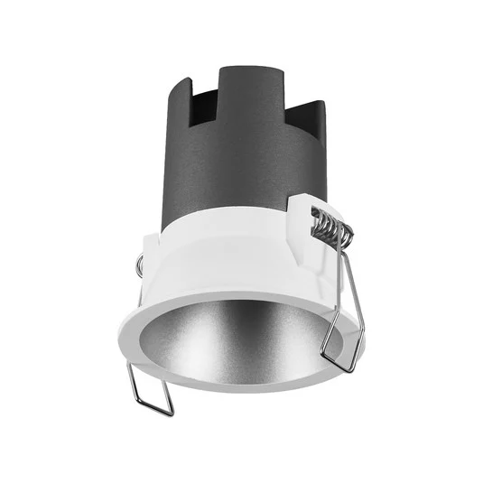 Foco empotrable LED TWIST de OSRAM, blanco/plateado, 830, Ø 7 cm, metal