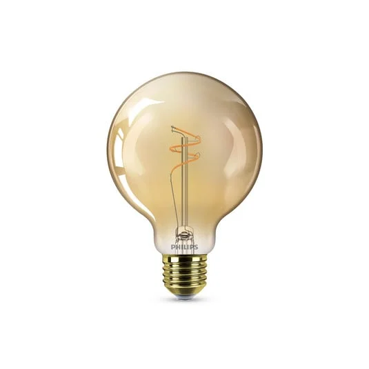 Philips Bombilla LED globo E27 G95 3,1 W dorada 1800 K atenuable