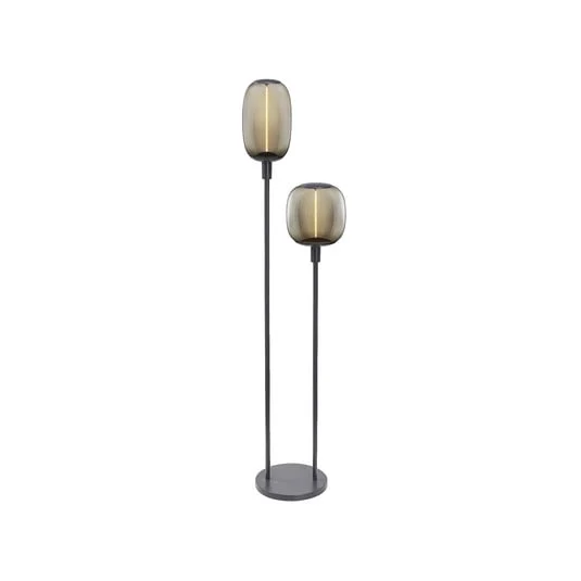 Lámpara de pie OSRAM DECOR STICK, gris oscuro, altura 146 cm, 2 x E27