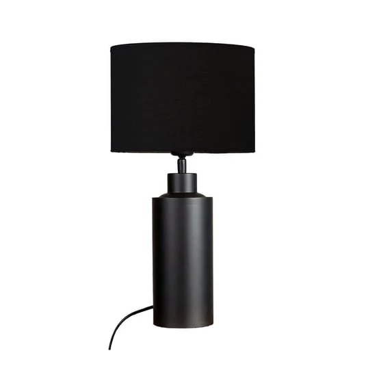 PR Home Lámpara de mesa Solo, negro/negro, altura 55 cm, tela