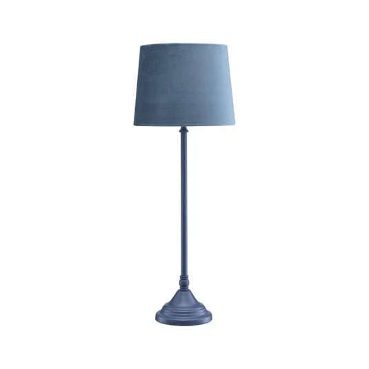 PR Home Lámpara de mesa Tove, azul, altura 56 cm, metal/tejido