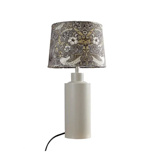 PR Home Lámpara de mesa Solo, altura 48 cm, color beige, tela