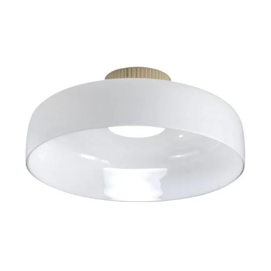 Lámpara LED de techo Lunar, blanca, cristal, Ø 42 cm, CCT, atenuable