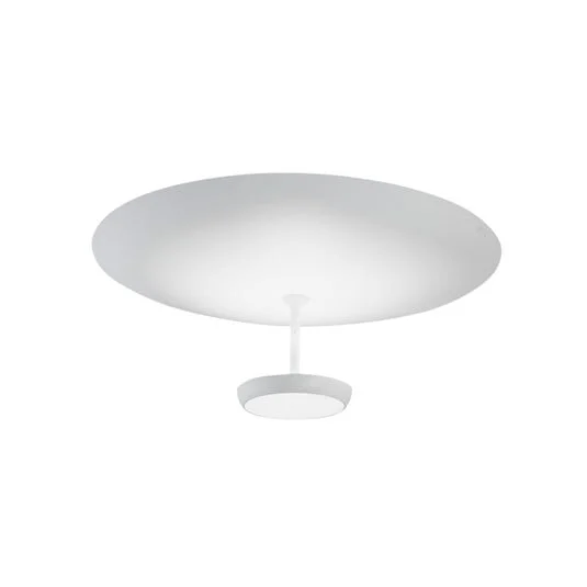 Lámpara LED de techo Yuko, blanca, metal, 23 cm de altura, atenuable