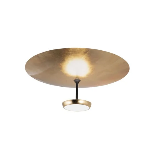 Lámpara LED de techo Yuko, dorada/negra, metal, 23 cm, atenuable