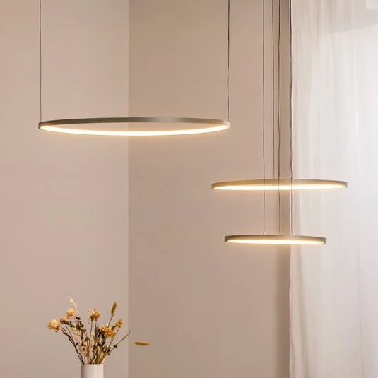 Lámpara colgante LED CIRCOLO, verde oliva, Ø 30/45/60 cm, 3 luces