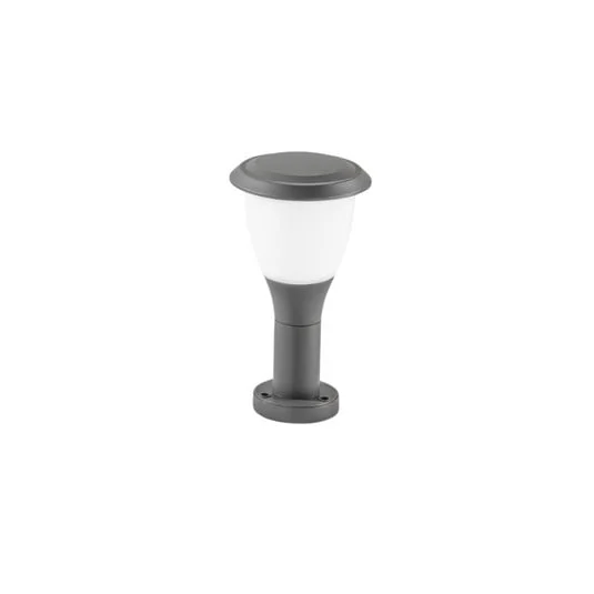 Baliza Thiago, 30 cm, gris oscuro, metal, E27, IP65