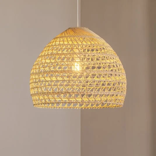 Lámpara colgante BOHO, Ø 60 cm, marrón natural, ratán, E27
