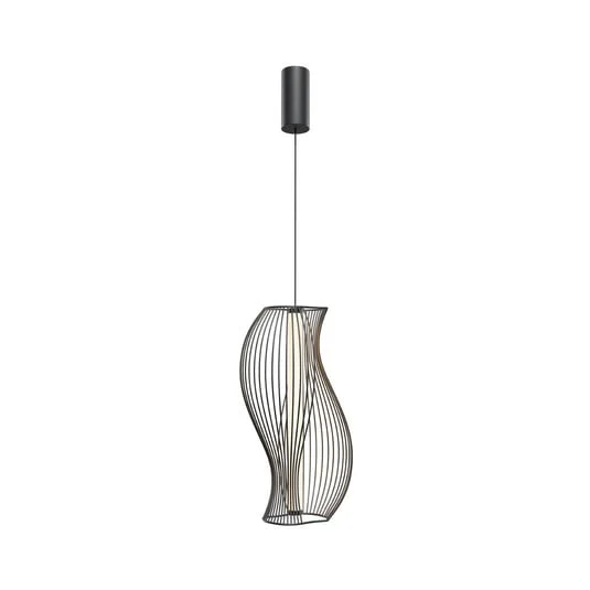 Maytoni Lámpara colgante LED Shadows of the past, negro