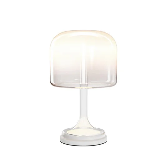 Maytoni Lámpara de mesa LED Spirito, blanco, cristal, altura 42 cm