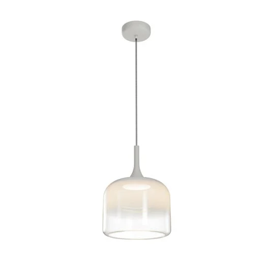 Maytoni Lámpara colgante LED Spirito, blanco, cristal/metal, Ø 26 cm