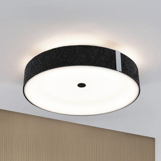 Lámpara LED de techo Paulmann Smart Malika antracita Ø 40 cm Fieltro