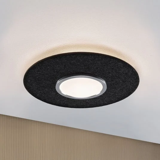 Lámpara LED de techo Paulmann Smart Tulga, antracita Ø 45 cm Fieltro