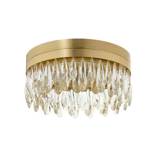 Lámpara LED de techo Celestia, Ø 40 cm, color latón, cristal