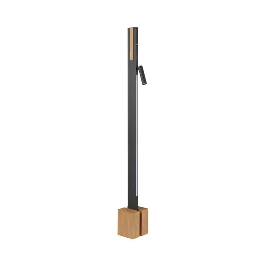 Lámpara de pie LED Streamline, altura 145 cm, negro, brazo de lectura