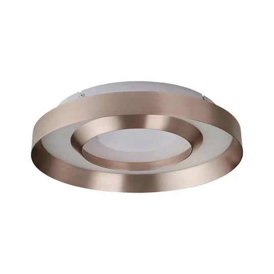 Lámpara LED de techo Onix, Ø 40 cm, oro rosa, metal