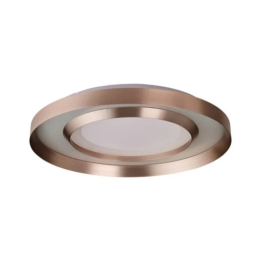 Lámpara LED de techo Onix, Ø 60 cm, oro rosa, metal