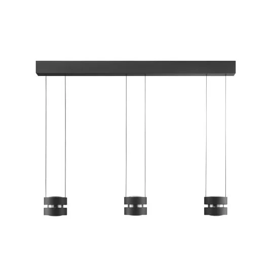 Lámpara colgante LED Glow-Sphere, longitud 112 cm, negro, metal