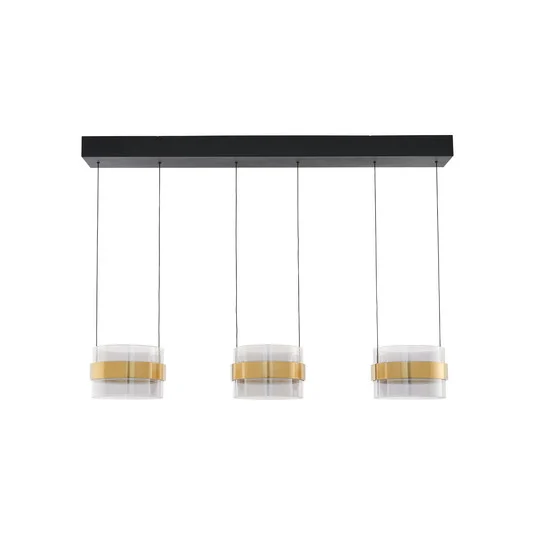 Lámpara colgante LED Inside color latón/gris humo, longitud 105 cm